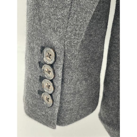 Polo Ralph Lauren Blazer Jacket Double Breasted Women Size‎ 8 Gray Cotton Blend - Picture 7 of 11